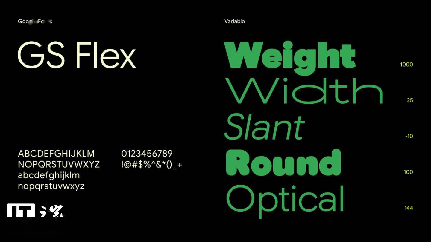 谷歌開源Google Sans Flex字體，可用于商業(yè)用途