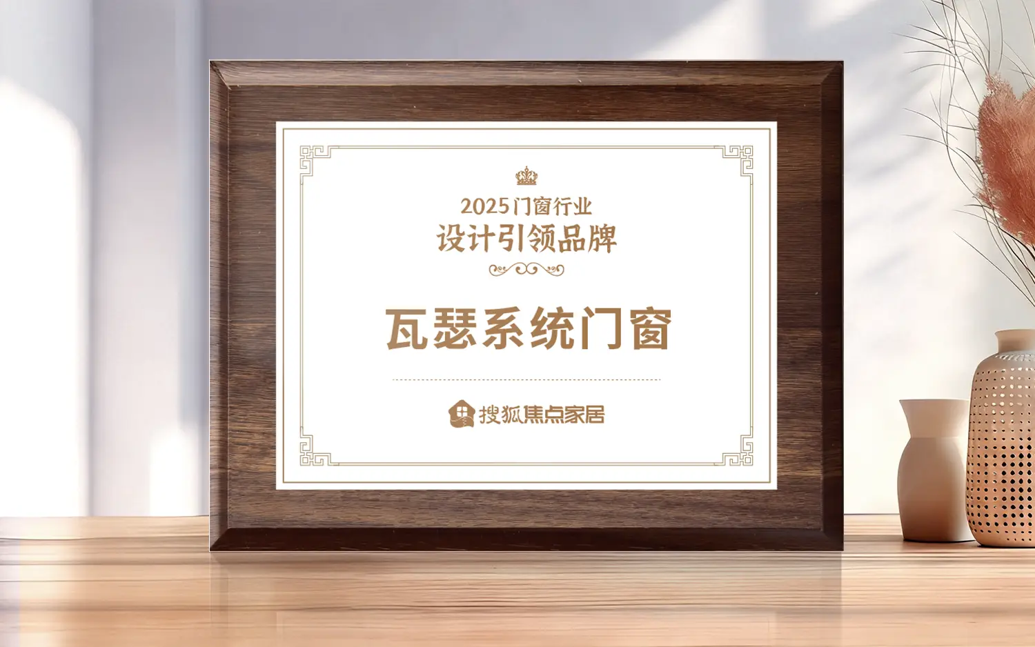 瓦瑟系統(tǒng)門窗榮獲“2025門窗行業(yè)設(shè)計(jì)引領(lǐng)品牌”