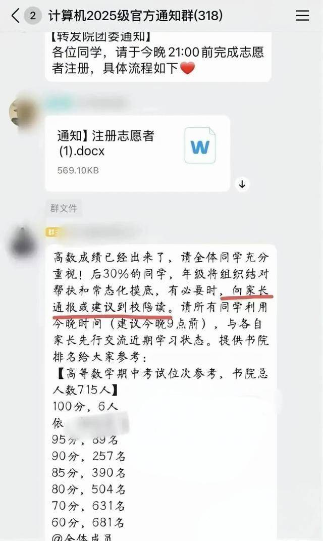 成績落后家長陪讀？大學為何越來越“高中化”