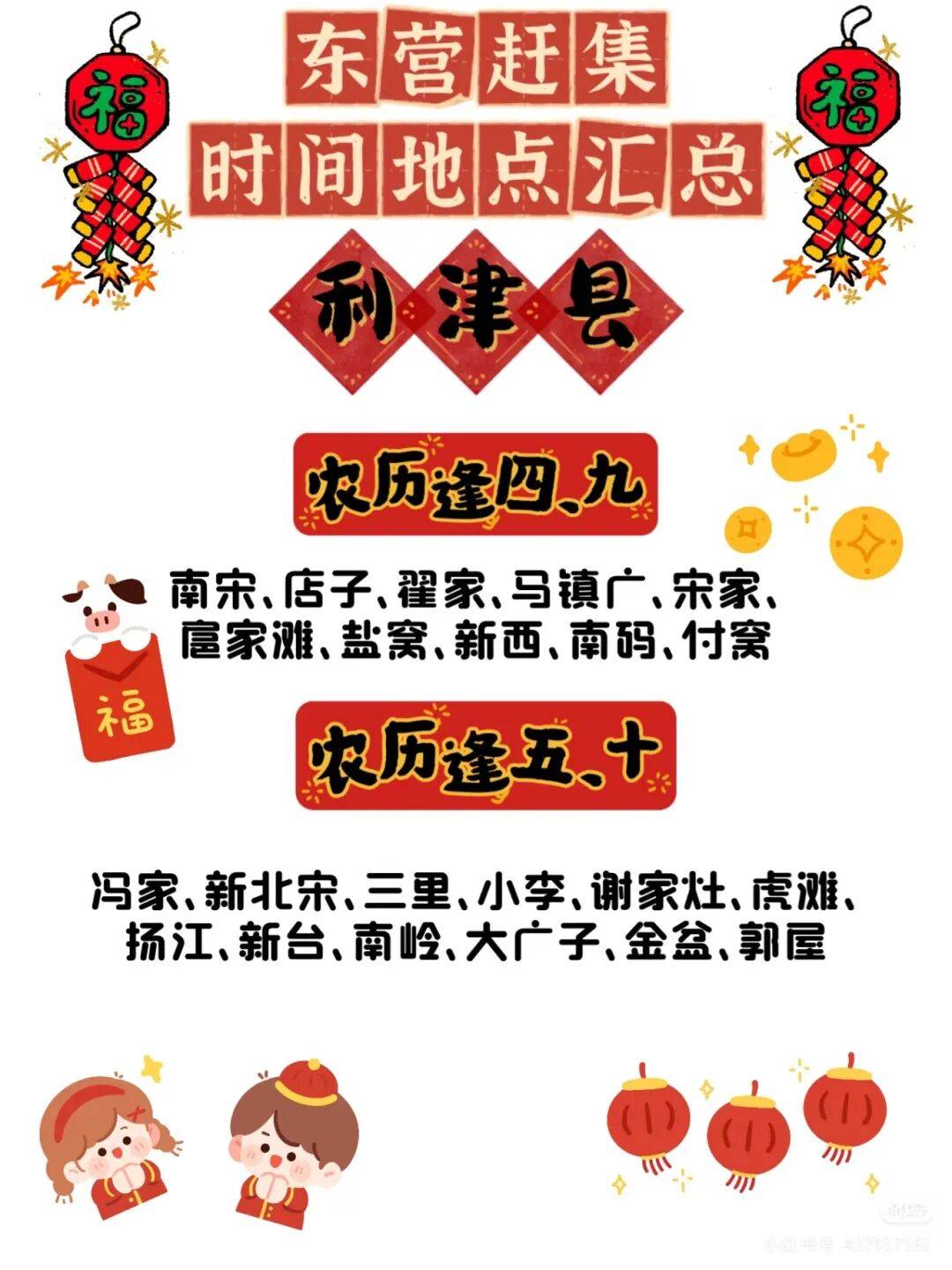 收藏！東營趕集時間地點匯總來了！