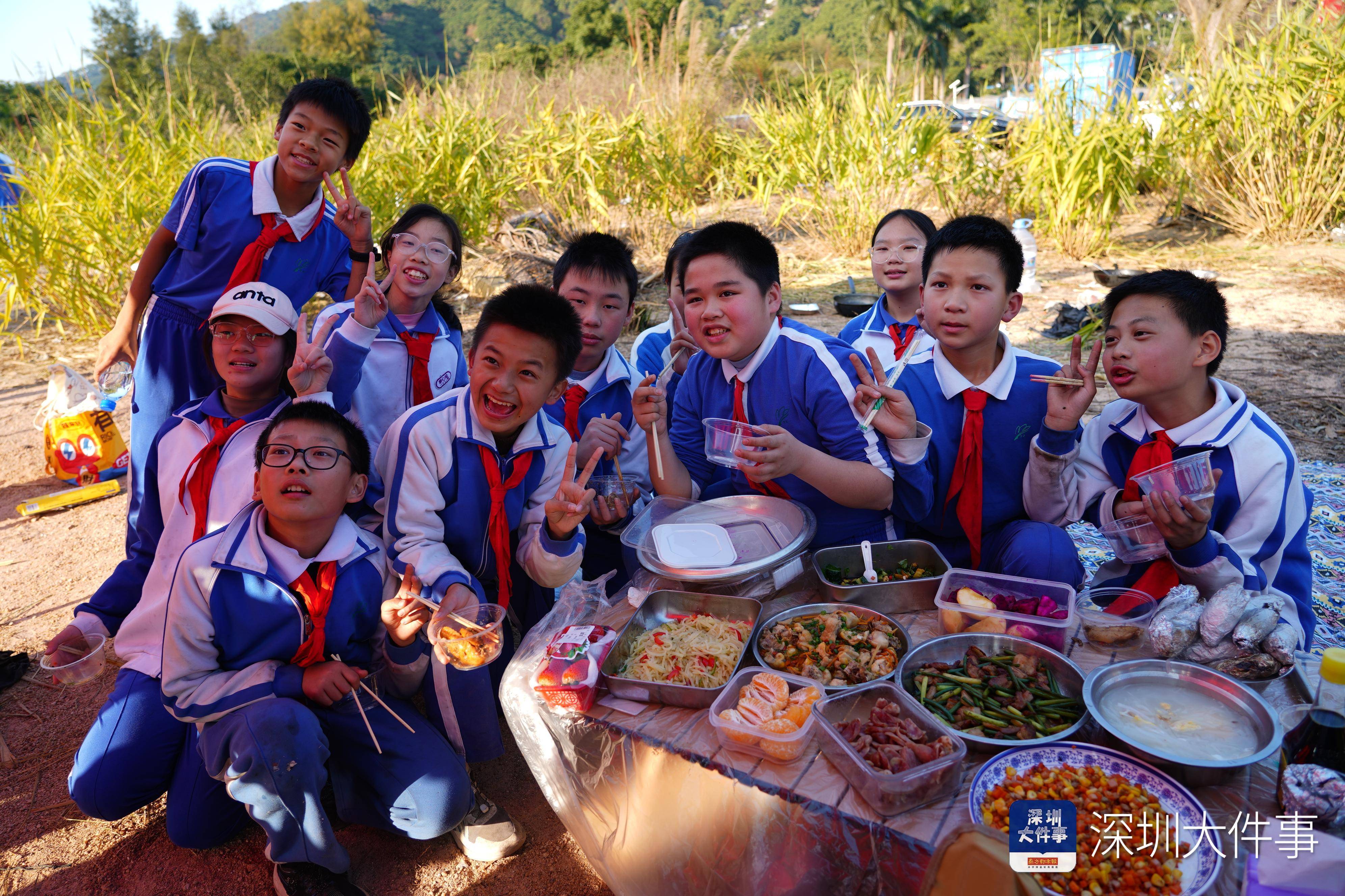 把課堂搬到野外！深圳小學(xué)生野炊“畢業(yè)考”真香
