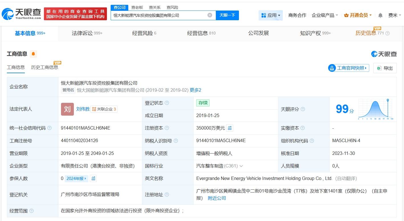 恒大汽車(chē)等被執(zhí)行2億