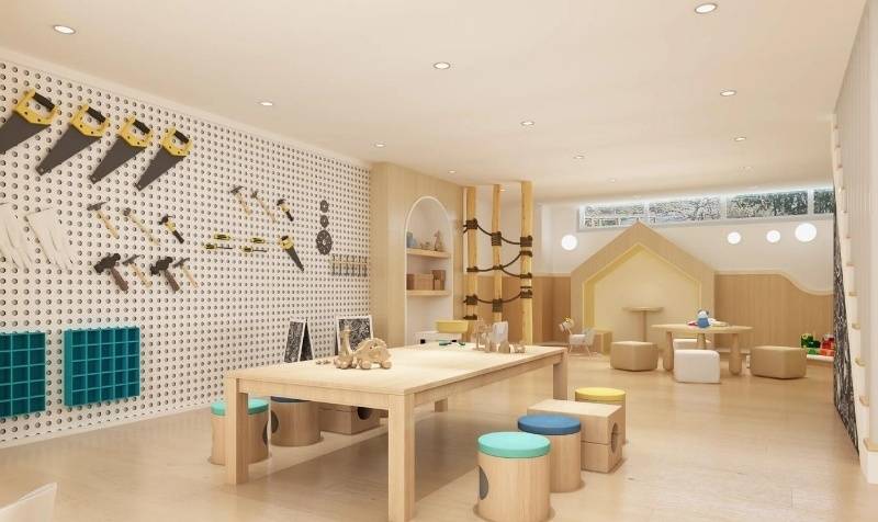 陜西幼兒園裝修施工，陜西幼兒園室外地面鋪裝，陜西托管所裝修