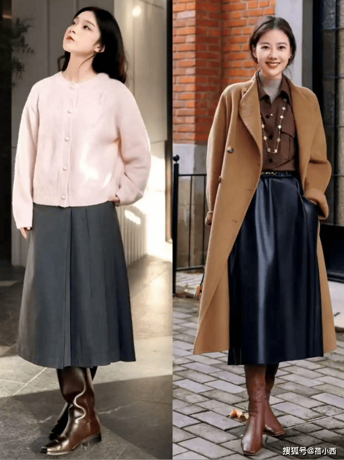 今年最火的穿法：叫“裙中靴”，這樣穿時(shí)髦又高級(jí)，適合30+女性