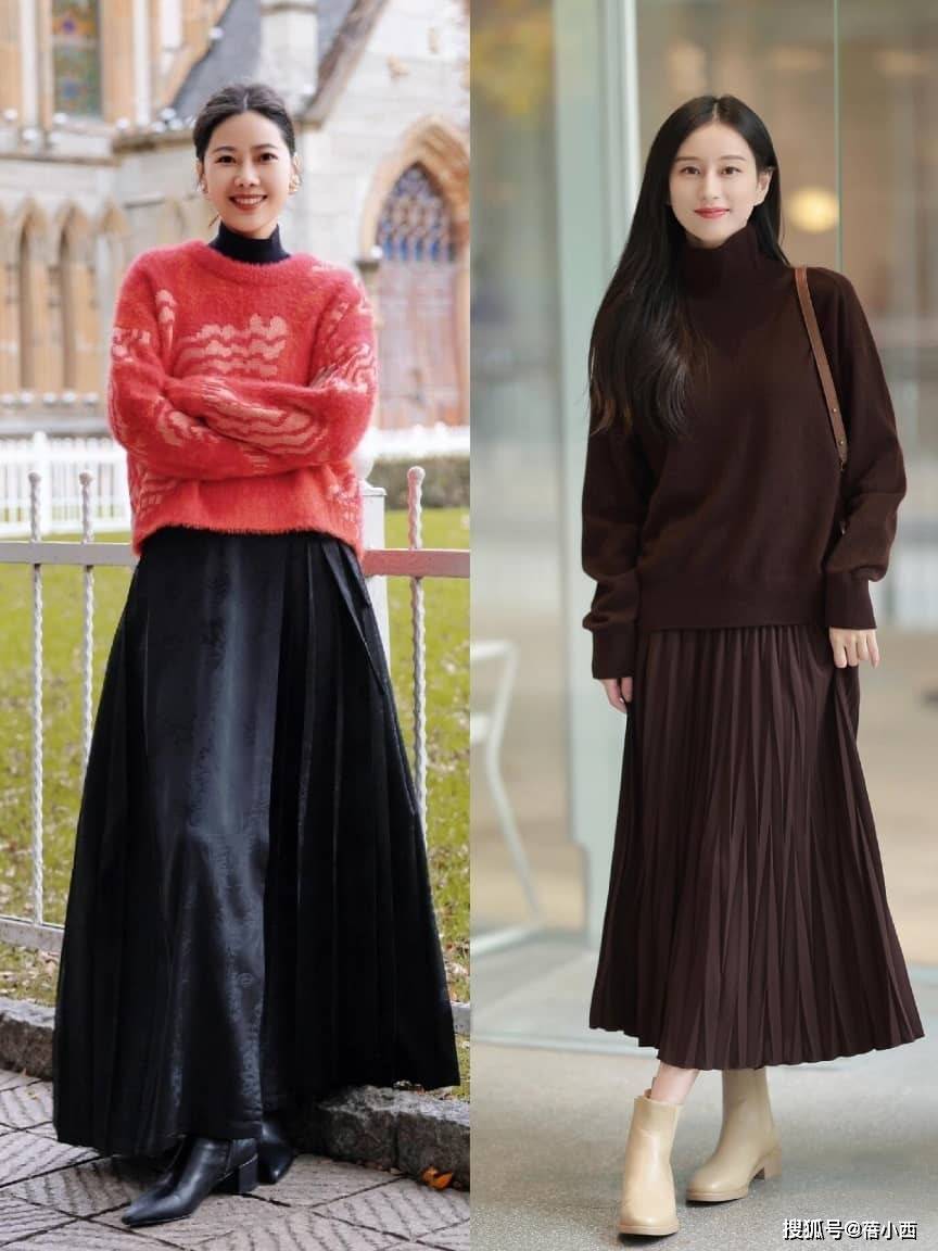 今年最火的穿法：叫“裙中靴”，這樣穿時(shí)髦又高級(jí)，適合30+女性