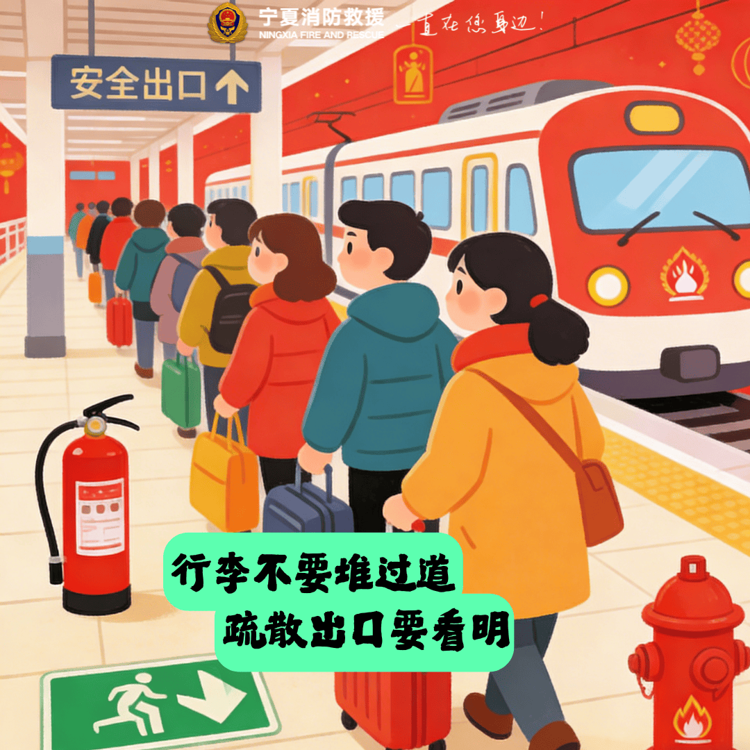 為春運護航，這些消防知識點請你收藏！?。?></p>
<p>二、搭乘列車</p>
<p>1、嚴禁攜帶汽油、酒精、煙花爆竹等易燃易爆物品進站上車<strong>收藏</strong>；</p>
<p>2、如遇列車火災(zāi)<strong>收藏</strong>，請保持冷靜，應(yīng)迅速向未燃燒的車廂轉(zhuǎn)移，切勿貪戀財物；</p>
<p>3、若火勢較大，待列車停穩(wěn)后，聽從乘務(wù)人員指揮，使用應(yīng)急設(shè)施或在其指導(dǎo)下破窗逃生<strong>收藏</strong>。</p>
<img src=