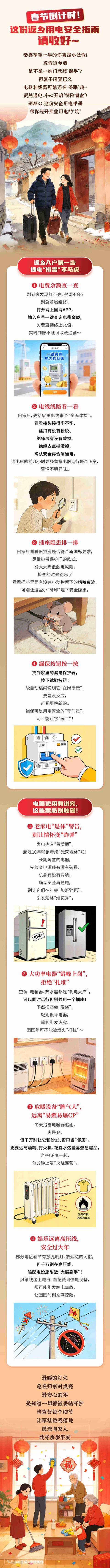 春節(jié)返鄉(xiāng)“安全用電說明書”已送達(dá)！一鍵收藏，安心過年