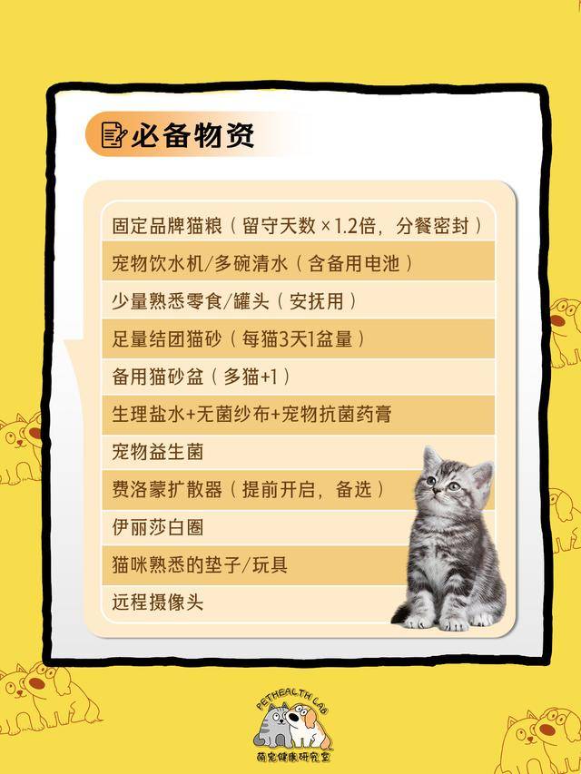 鏟屎官收藏！春節(jié)貓咪留守應(yīng)急清單，對(duì)照準(zhǔn)備