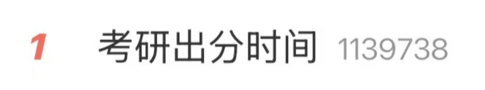 “考研出分”沖上熱搜第一！
