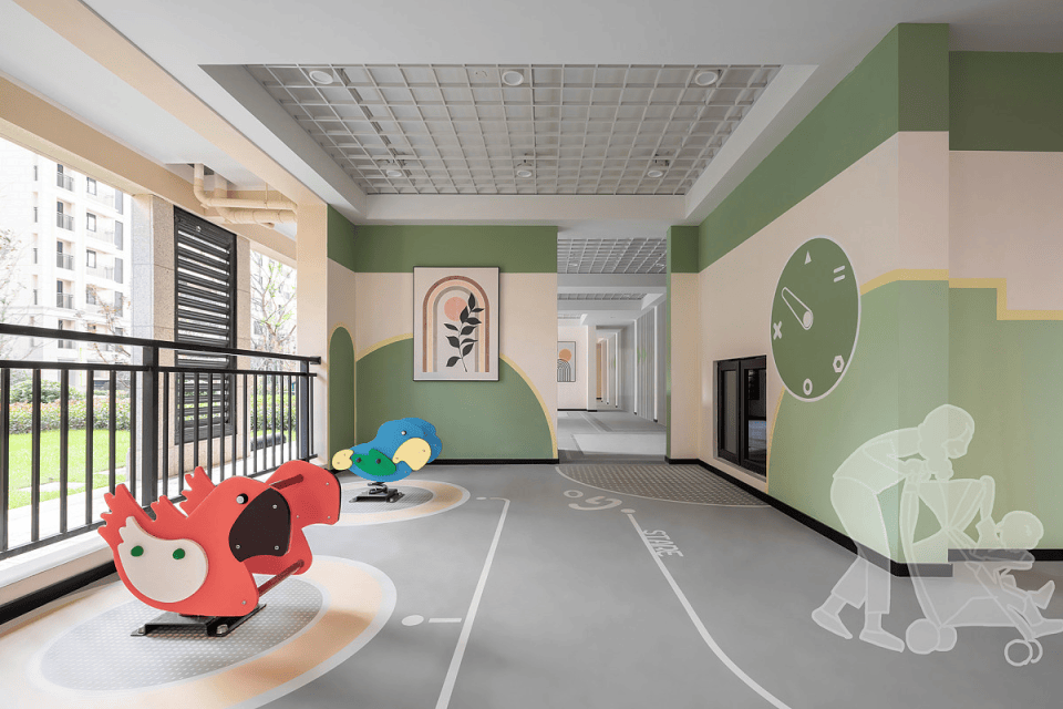 陜西幼兒園裝修施工，陜西幼兒園地面鋪裝，陜西托兒所裝修施工