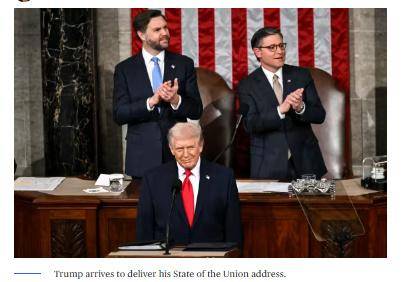 特朗普發(fā)表第二任期內(nèi)首場國情咨文，談及經(jīng)濟、移民問題