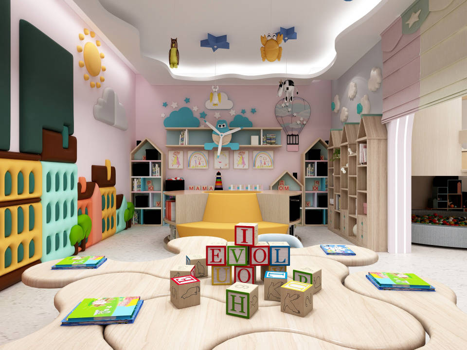 陜西幼兒園裝修施工，陜西幼兒園地面鋪裝，陜西托兒所裝修施工