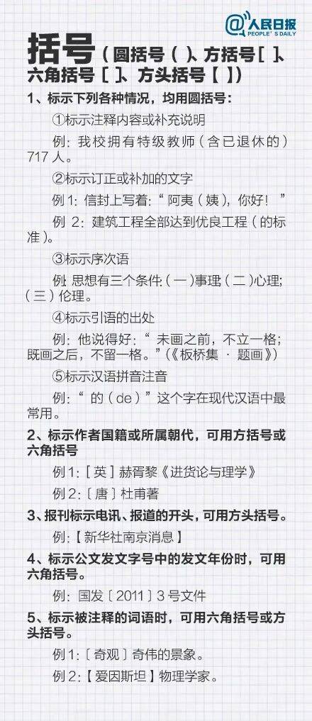 《人民日報(bào)》發(fā)布：新版標(biāo)點(diǎn)符號正確用法和標(biāo)準(zhǔn)占格要求 | 收藏