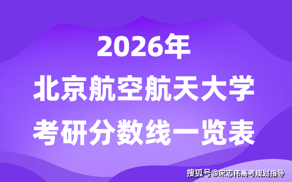 北京航空航天大學(xué)2026考研分?jǐn)?shù)線一覽表（含2025年復(fù)試線）