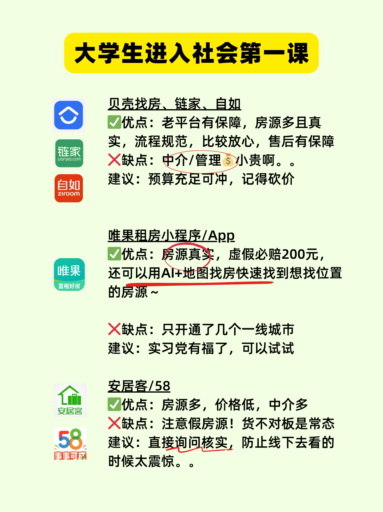 應(yīng)屆生租房的靠譜渠道，租房選擇靠譜租房app真的很重要！