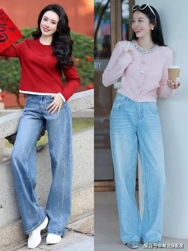 原創(chuàng)今年春天流行的“闊腿褲”，這樣穿時髦減齡又高級，趕快收藏起來