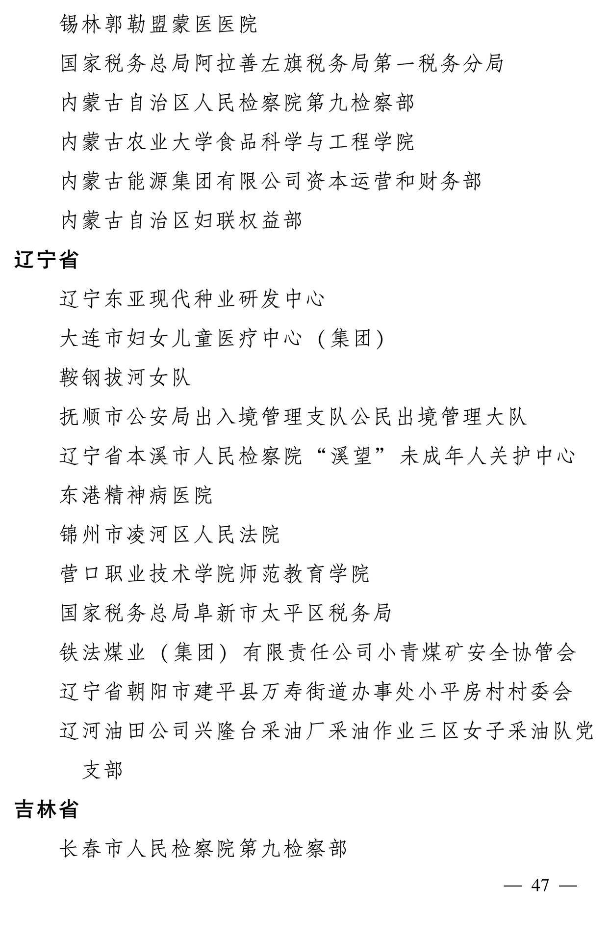 598名女性獲全國三八紅旗手稱號，全名單如下