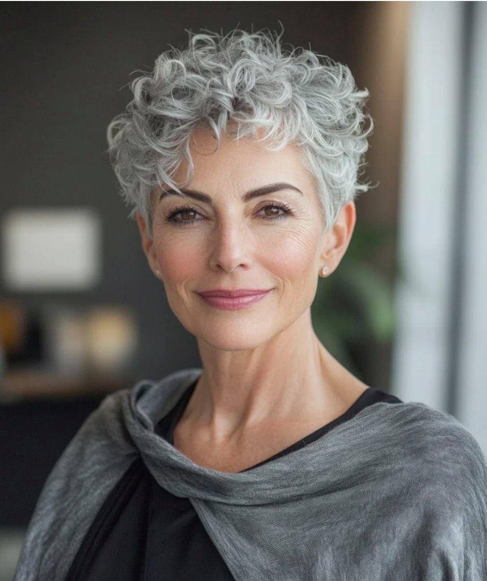 銀發(fā)新章：解鎖成熟女性的短發(fā)美學