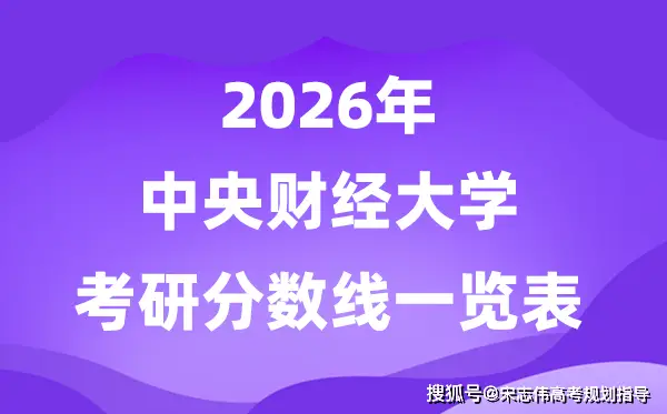 中央財(cái)經(jīng)大學(xué)2026考研分?jǐn)?shù)線一覽表（含2025年復(fù)試線）