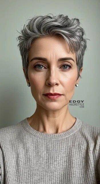 銀發(fā)新章：解鎖成熟女性的短發(fā)美學