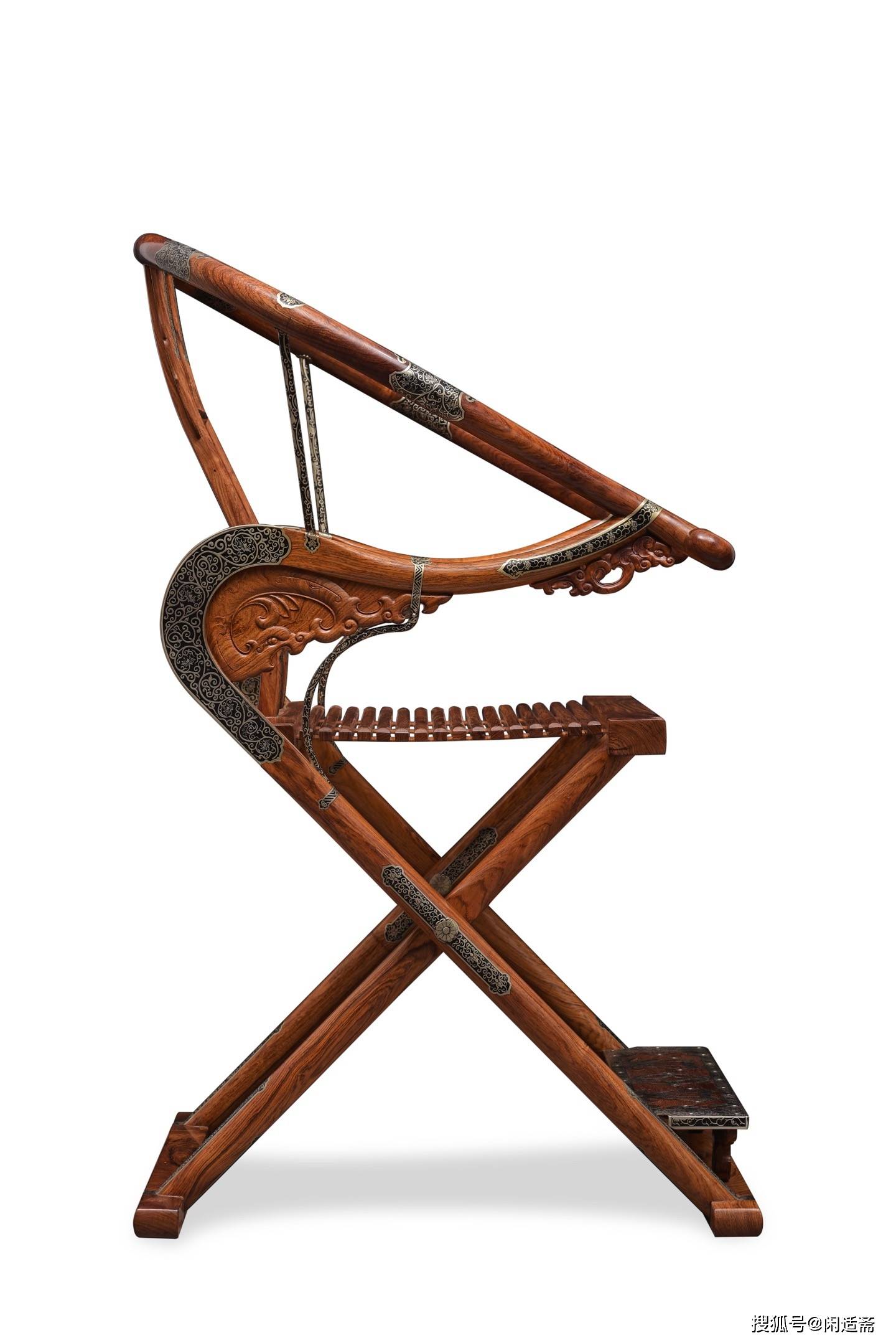 原創(chuàng)匠心造器，收藏珍品，黃花梨麒麟紋交椅