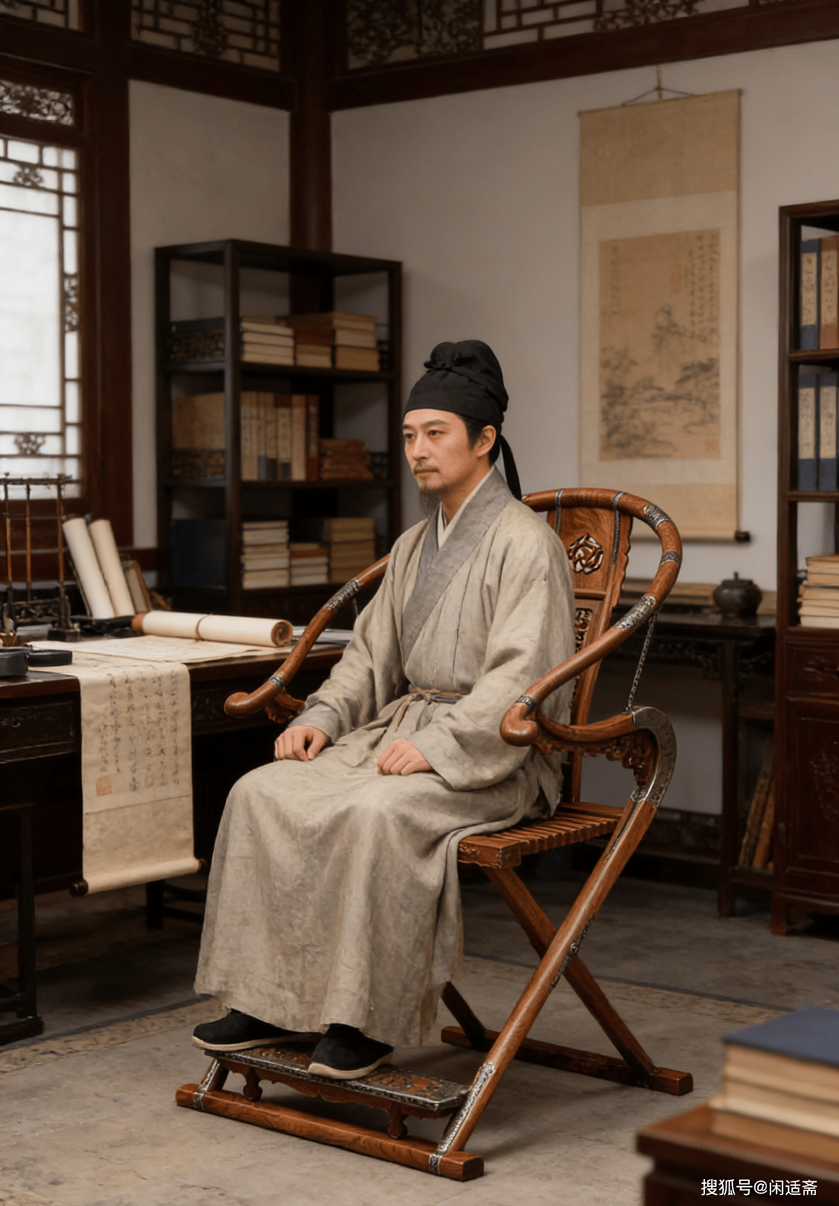 原創(chuàng)匠心造器，收藏珍品，黃花梨麒麟紋交椅