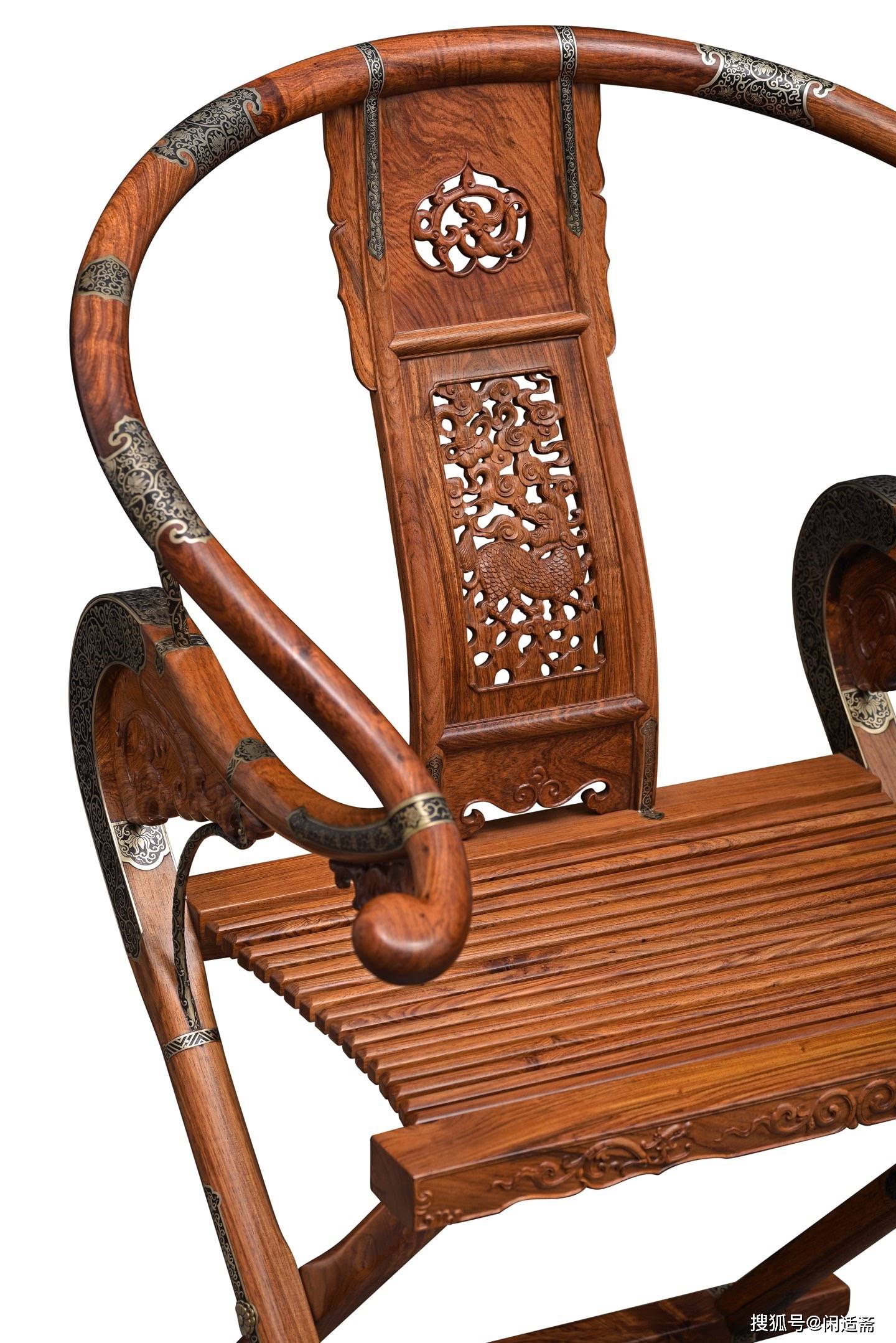 原創(chuàng)匠心造器，收藏珍品，黃花梨麒麟紋交椅