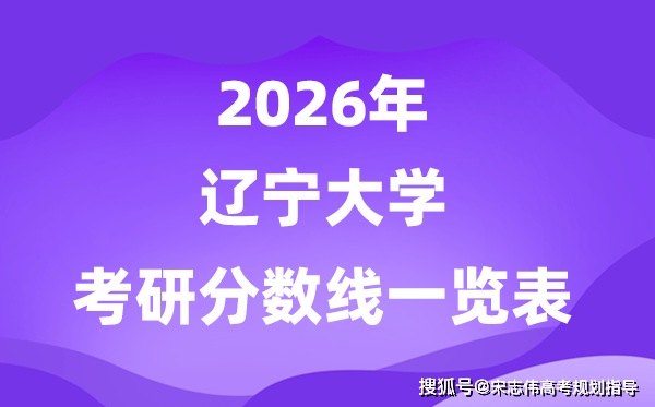 遼寧大學2026考研分數(shù)線一覽表（含2025年復試線）