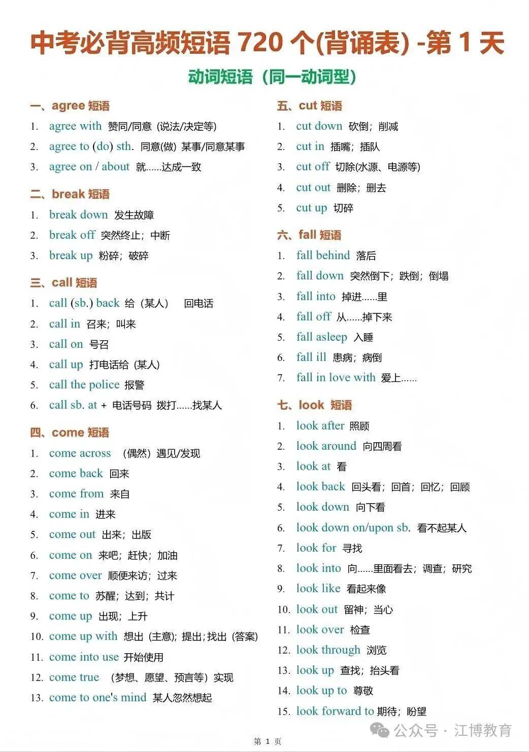 火速收藏｜10天搞定中考必備高頻短語(yǔ)！