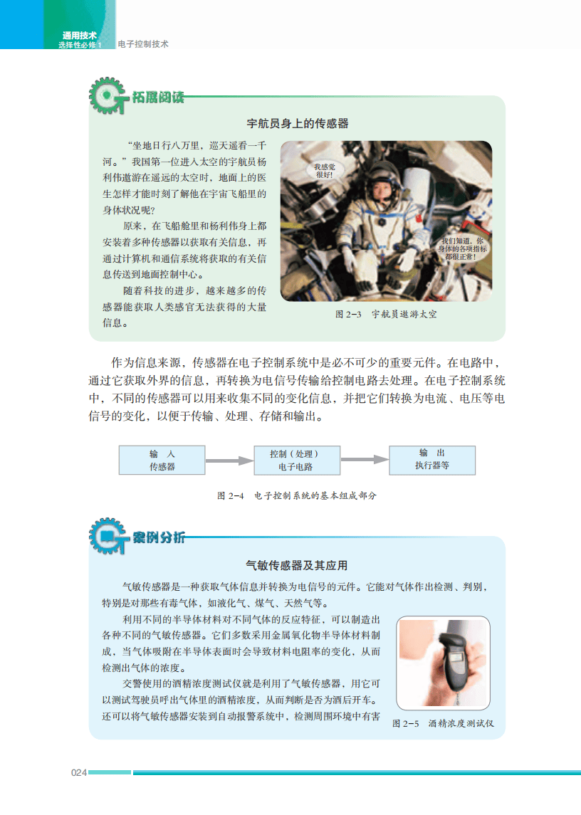 2026蘇教版高中通用技術(shù)選擇性必修1《電子控制技術(shù)》電子課本