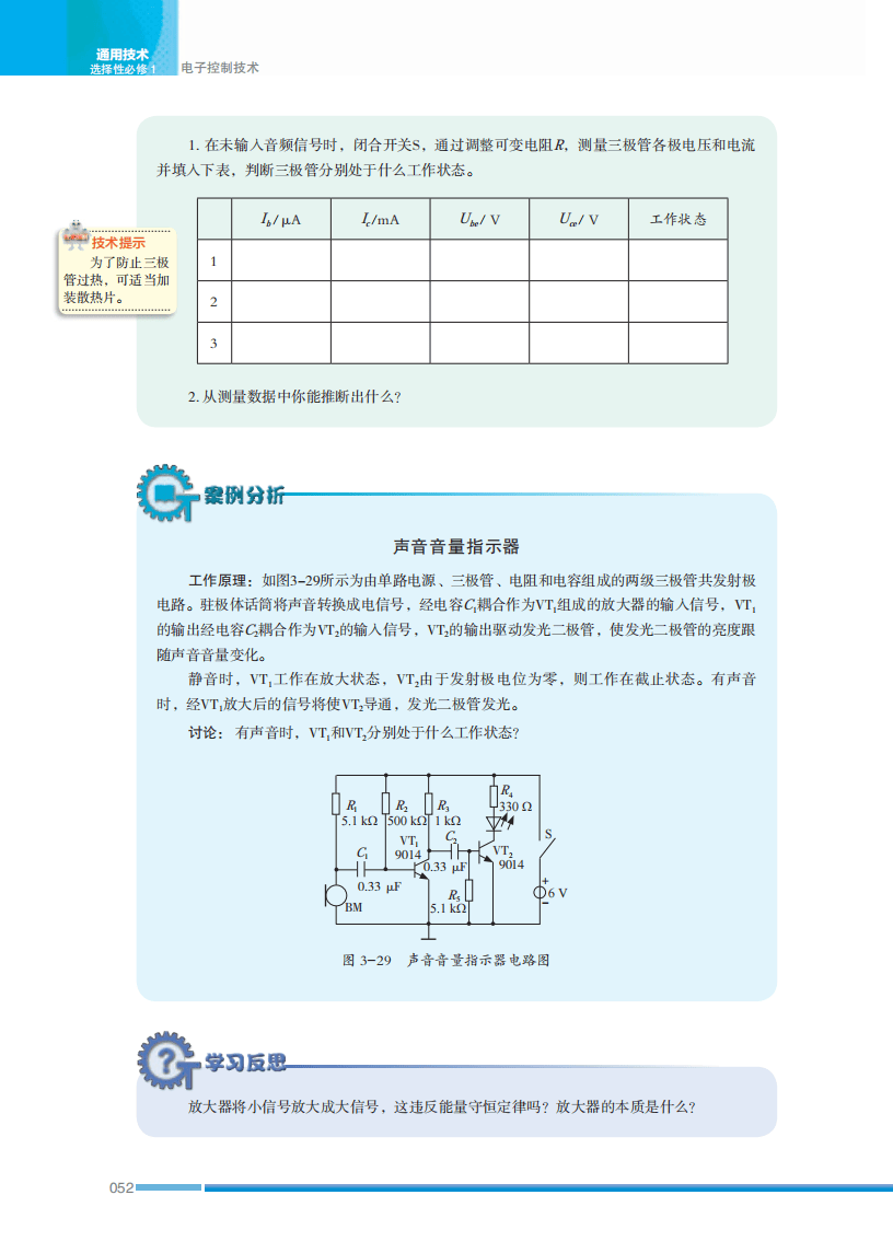 2026蘇教版高中通用技術(shù)選擇性必修1《電子控制技術(shù)》電子課本