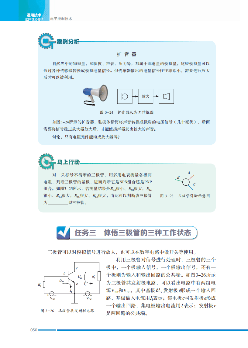 2026蘇教版高中通用技術(shù)選擇性必修1《電子控制技術(shù)》電子課本