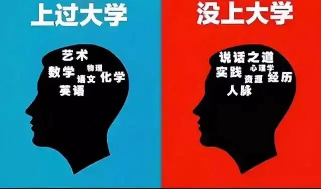 “上大學(xué)”和“沒上大學(xué)”的區(qū)別，五張圖既真實(shí)又無奈，很是現(xiàn)實(shí)