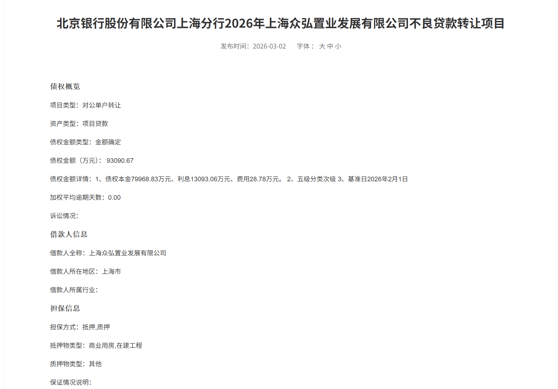 5萬億“進(jìn)階”路上的減負(fù)：北京銀行9.3億富力債權(quán)擺上貨架