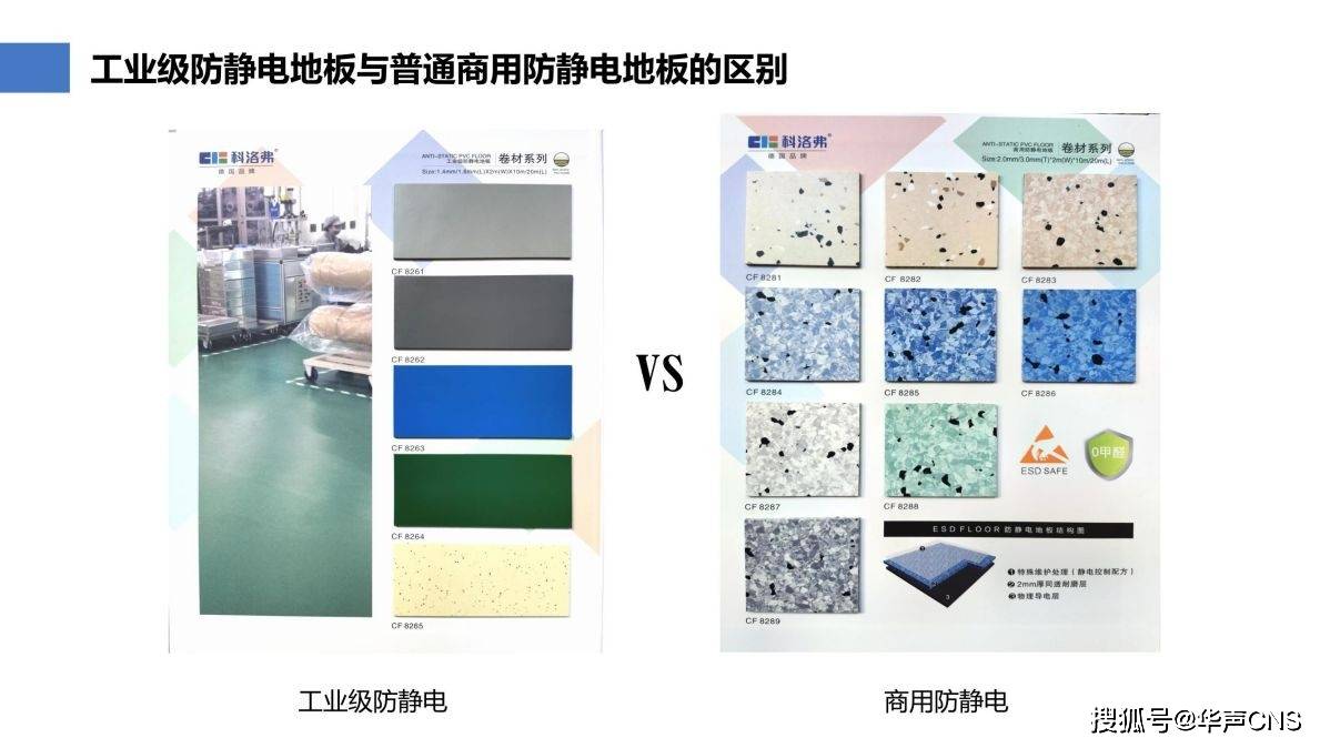 科洛弗發(fā)聲科普 認(rèn)準(zhǔn)工業(yè)級(jí)防靜電地板與普通PVC靜電地板的七大區(qū)別